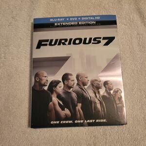 Furious 7 Extended Edition Blueray & DVD (Fast and Furious movie) Action Racing